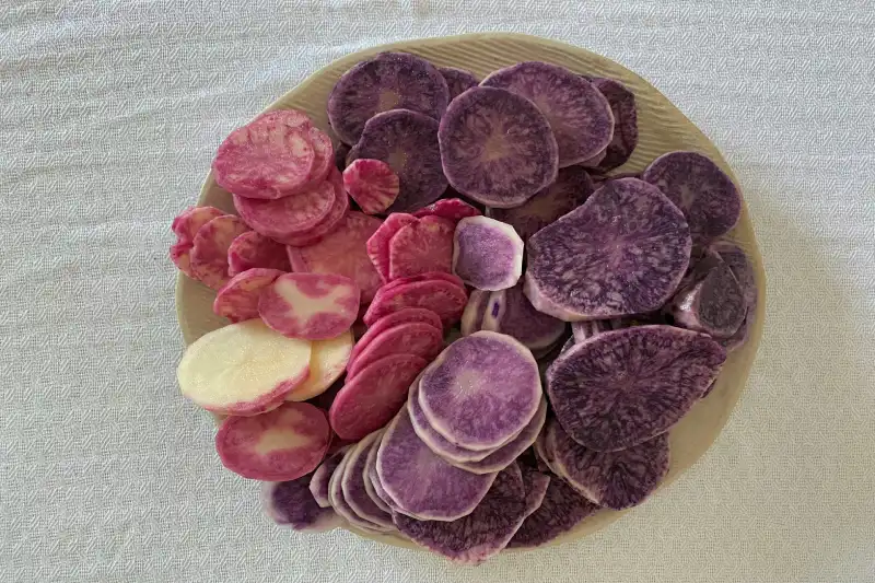 Purple peruvian potatoes