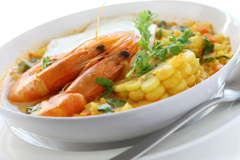 Peru’s soup chupe de camarones peruvian shrimp soup