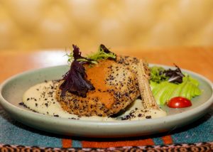 Quinoa Crusted Eggplant