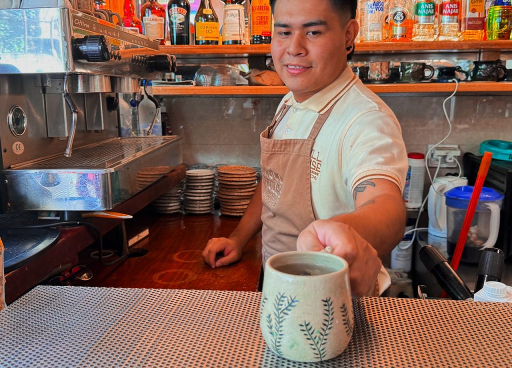 Coca Tea in Machu Picchu