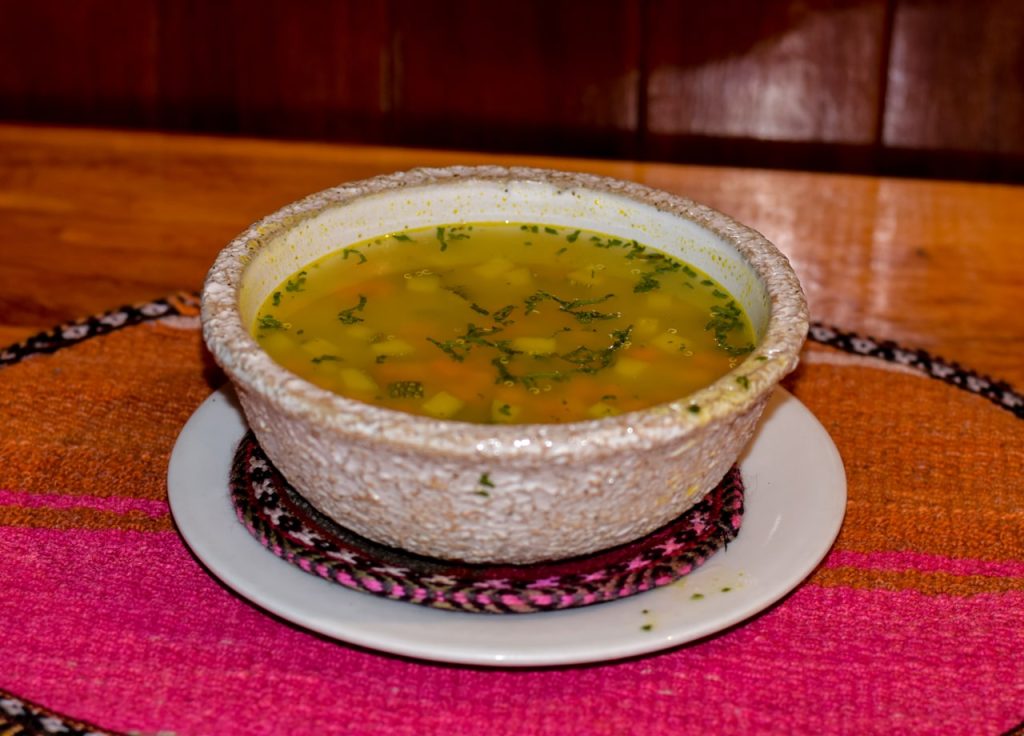 Quinoa Soup in Machu Picchu